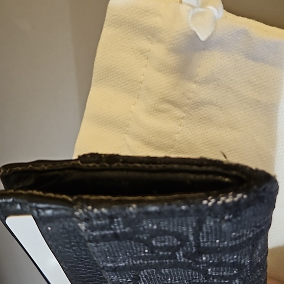 Christian Dior Trotter Black Leather and Canvas Card Holder - Picture 4 of 5